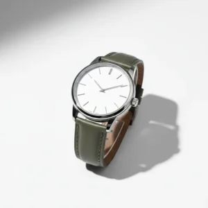 بند چرم سبز زیتونی کلاسیک – Olive Green Classic Strap